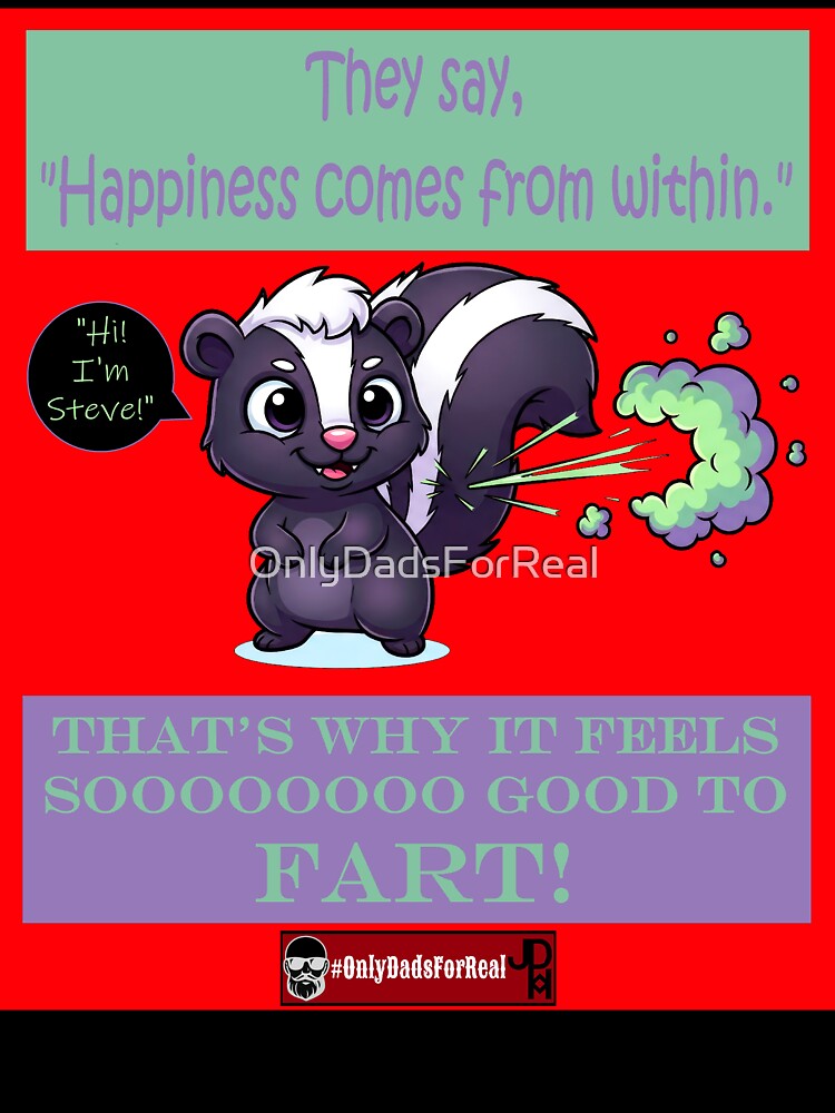 Farting Skunk (Red) *More Colors Available in Collection by OnlyDadsForReal