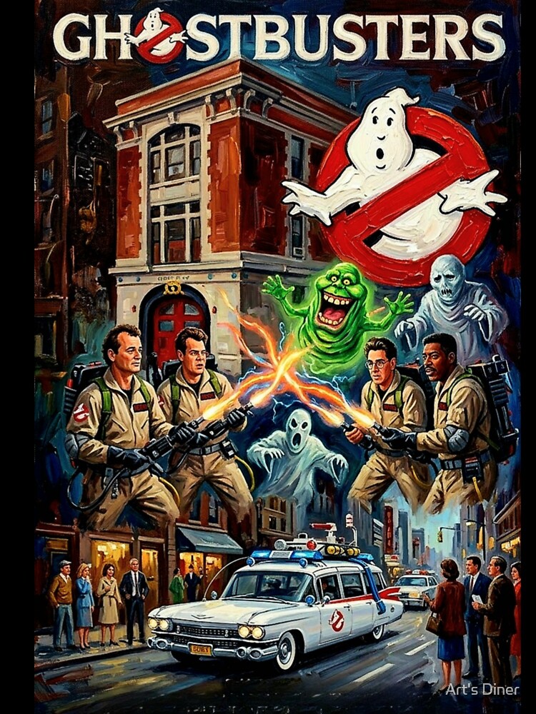 Who You Gonna Call? Ghostbusters New York Impasto Movie Poster by Art's Diner