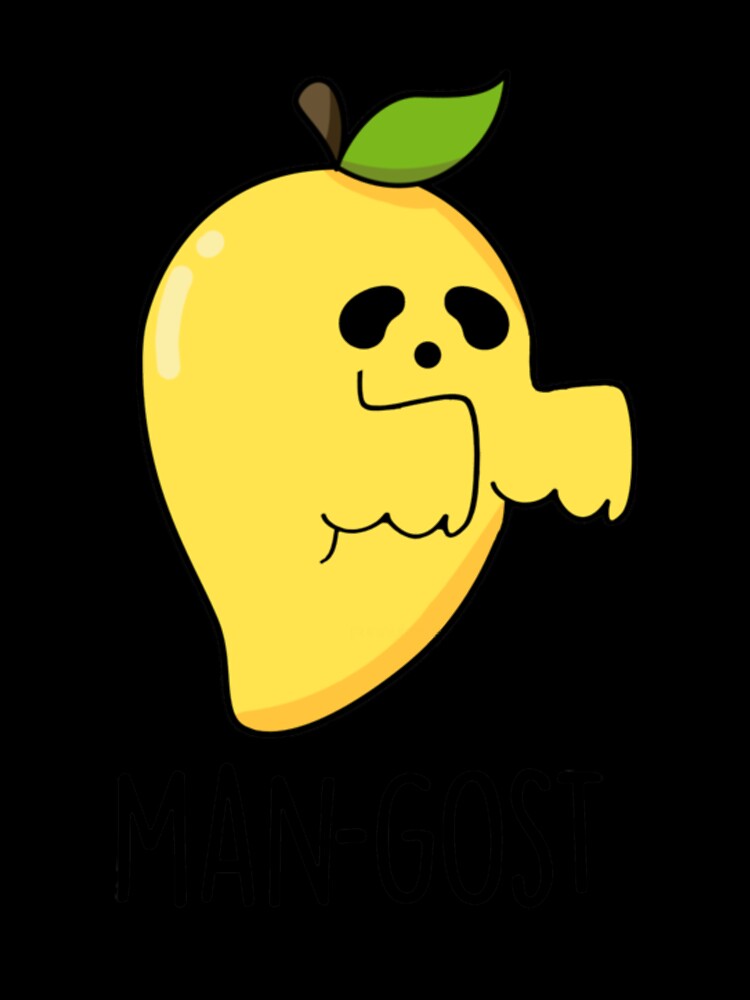 Man-gost Cute Halloween Mango Fruit Ghost Pun by DouglasyReynol
