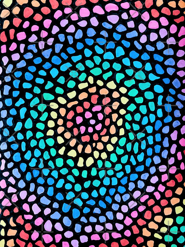 Colorful Pebbles Abstract Hand Drawing by What Your Mind Needs