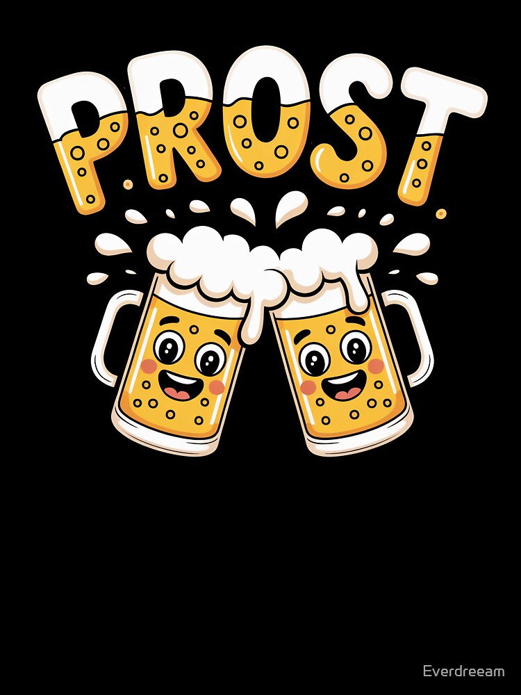 Cheers! Cheerful beer mugs for toasting – Cartoon Design by Everdreeam