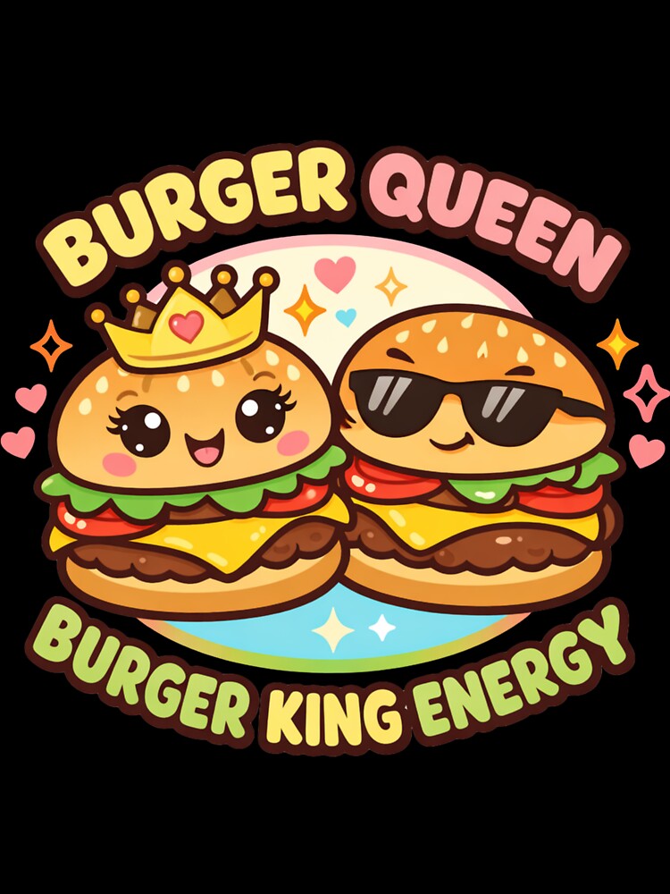 Burger Queen Energy – Funny Fast Food Parody Burger Humor Design by rushaib