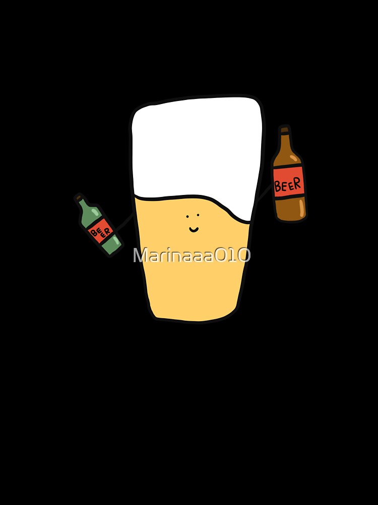 Mr. Beer Cute Anime Drink Gift Logo Character T Shirt Japanese Kawaii by Marinaaa010