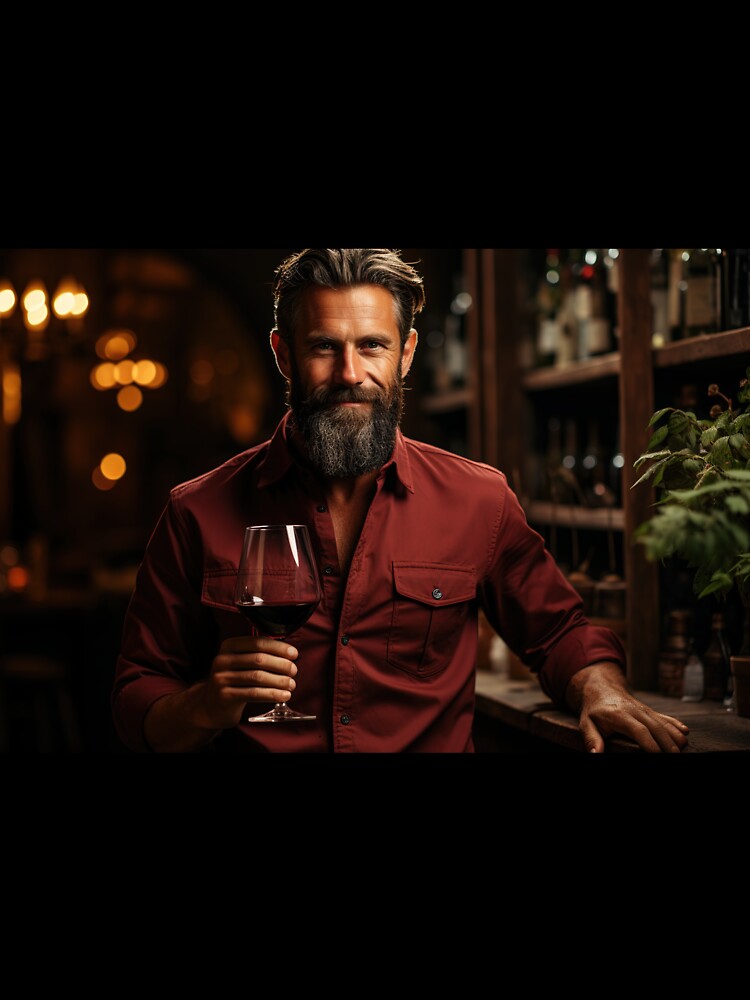 Sommelier Unveiling Wine for Upscale Restaurant by TheBrainArt