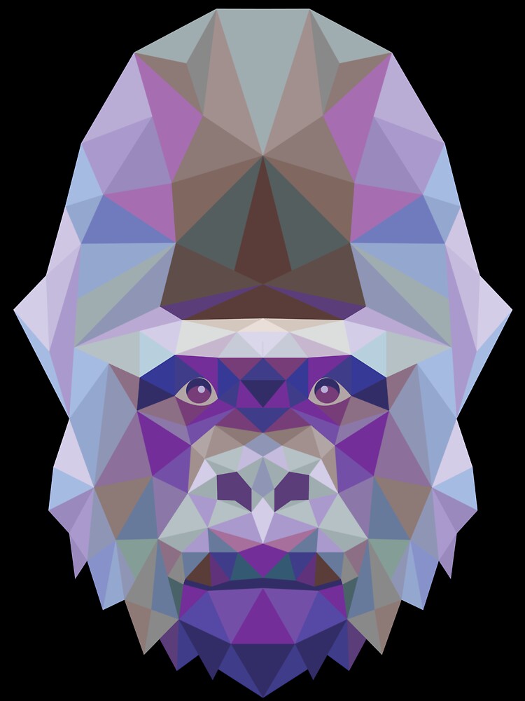 Gorilla Head Polygon by Fairyjam