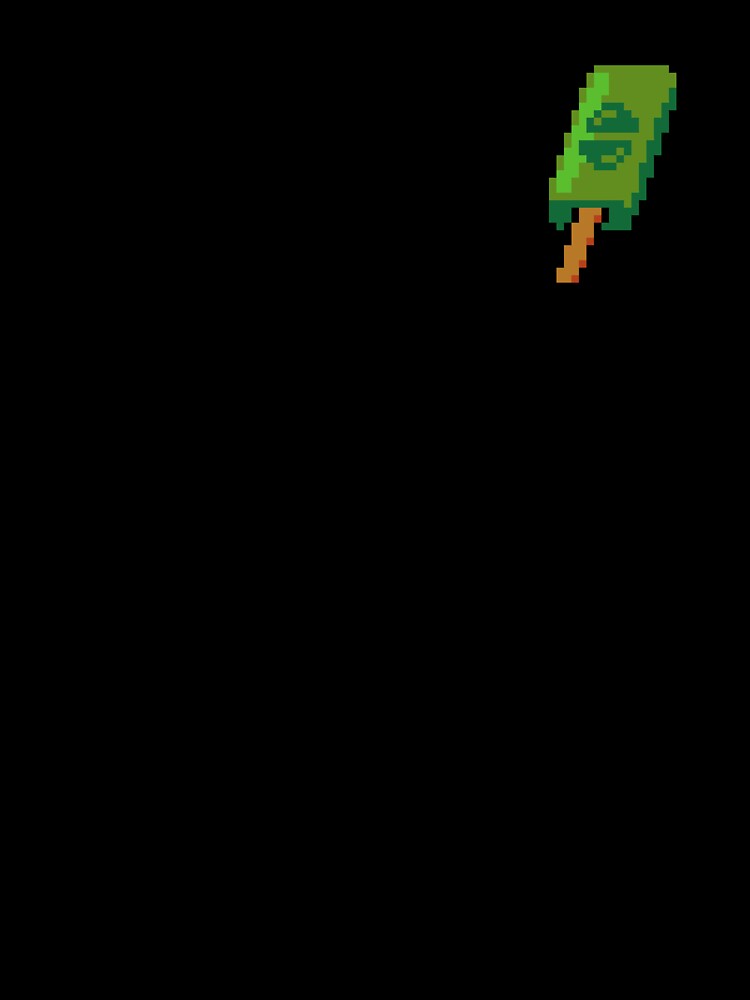 Pixel Lime popsicle - pixel food art by LittleFoodShop
