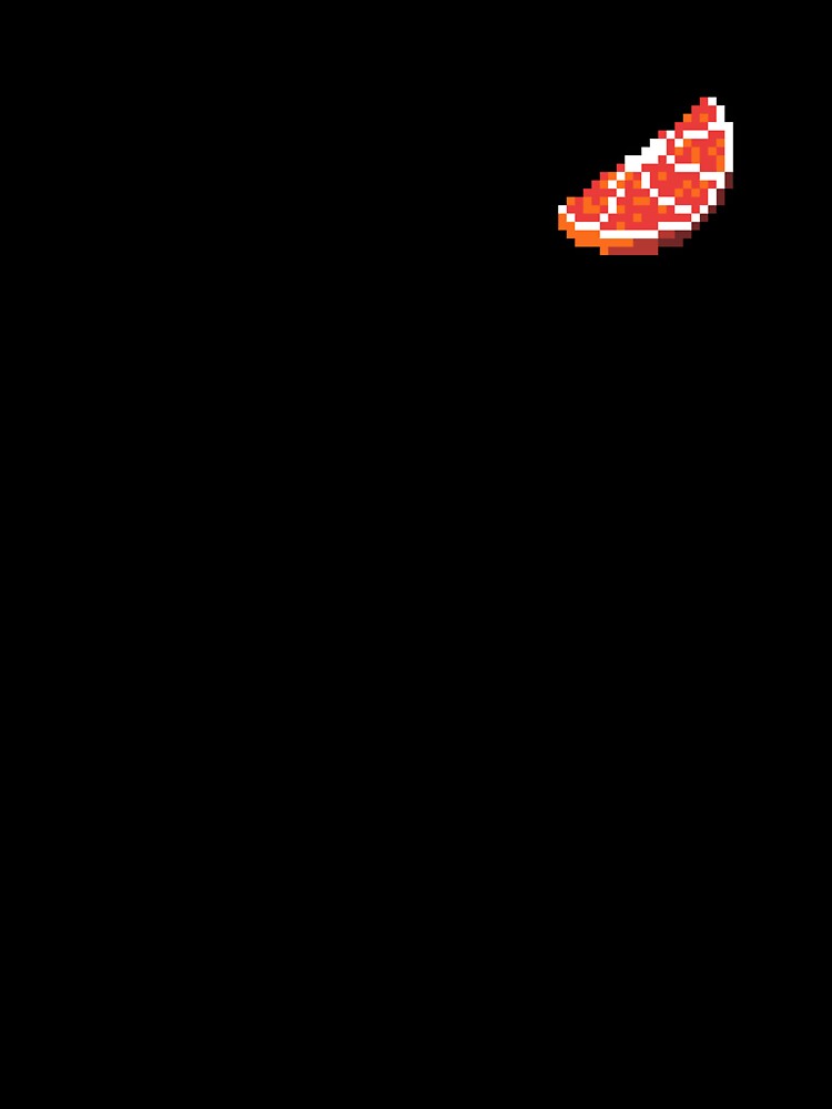 Pixel Grapefruit Slice - pixel food art by LittleFoodShop