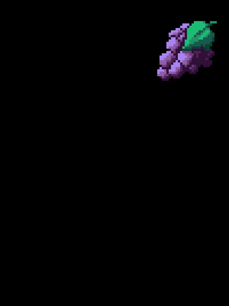 Pixel Purple grape - pixel food art by LittleFoodShop