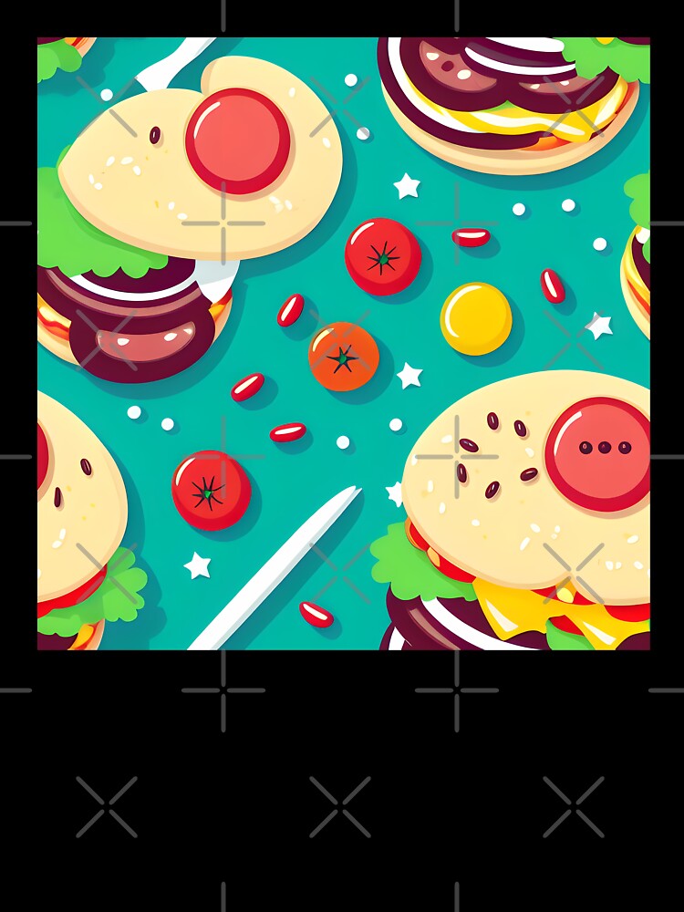 Delicious Burger Food Abstract Pattern by Artilize