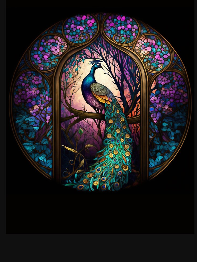 peacock in stained glass by EdiDeleffe