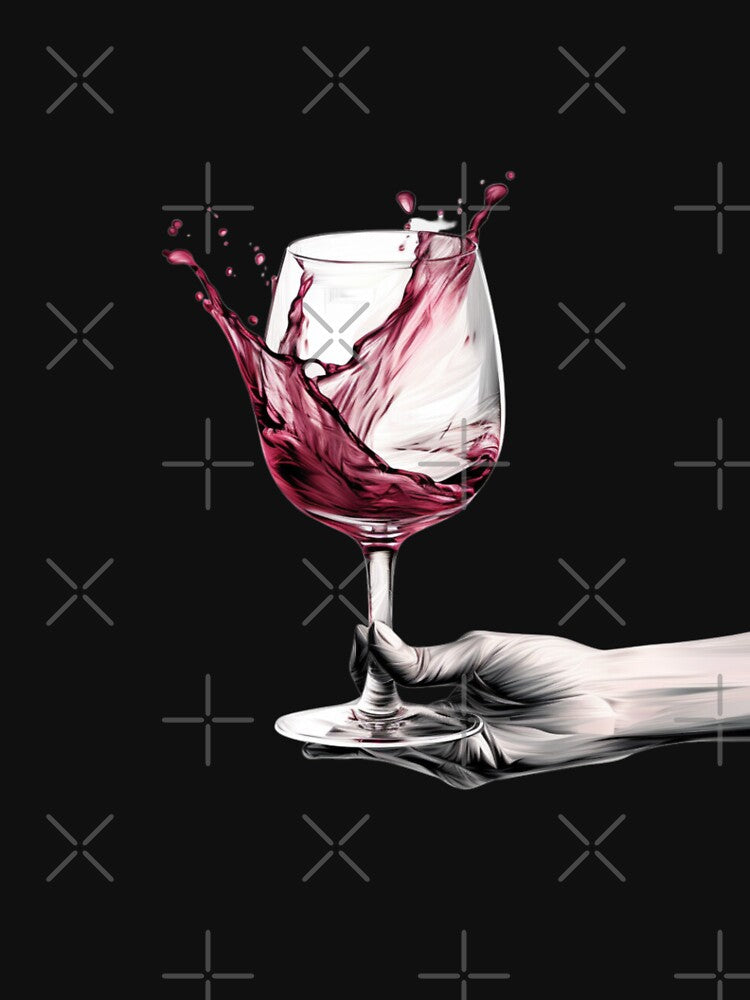 Sketch a hand holding a wine glass by Alper Billik