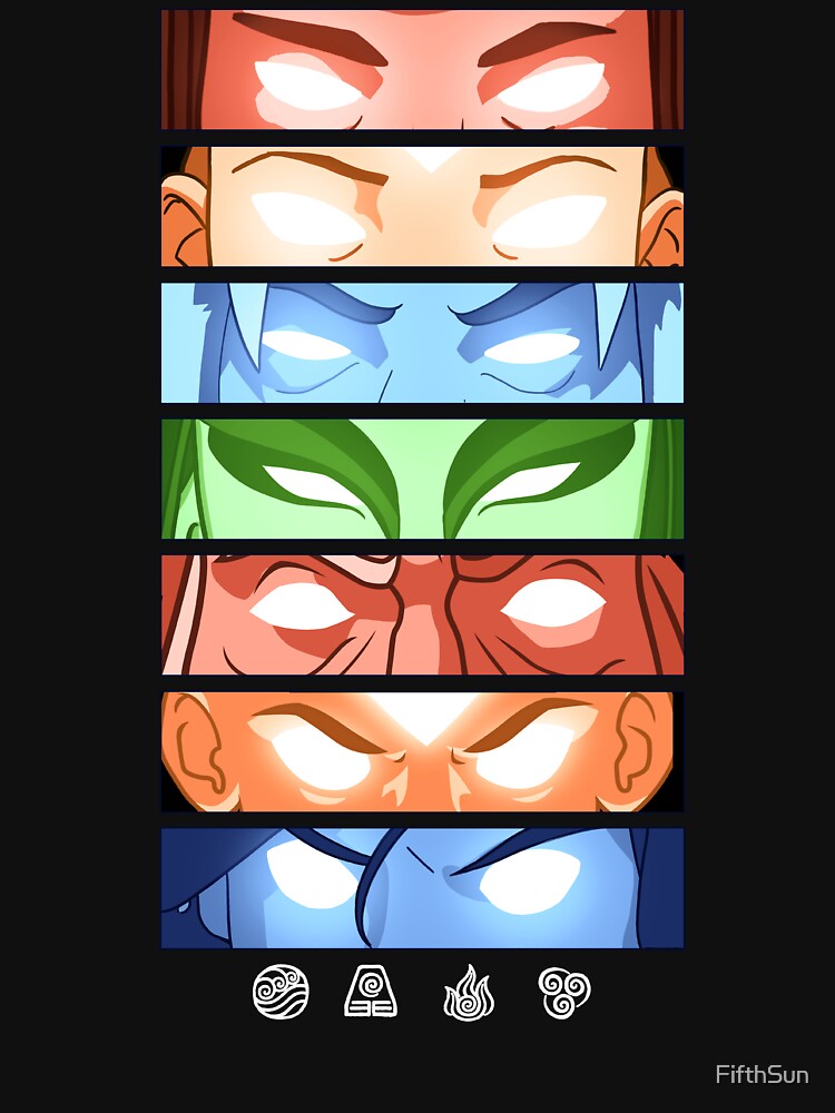 Avatar: The Last Airbender Avatar State Eyes Stacked Panels by FifthSun