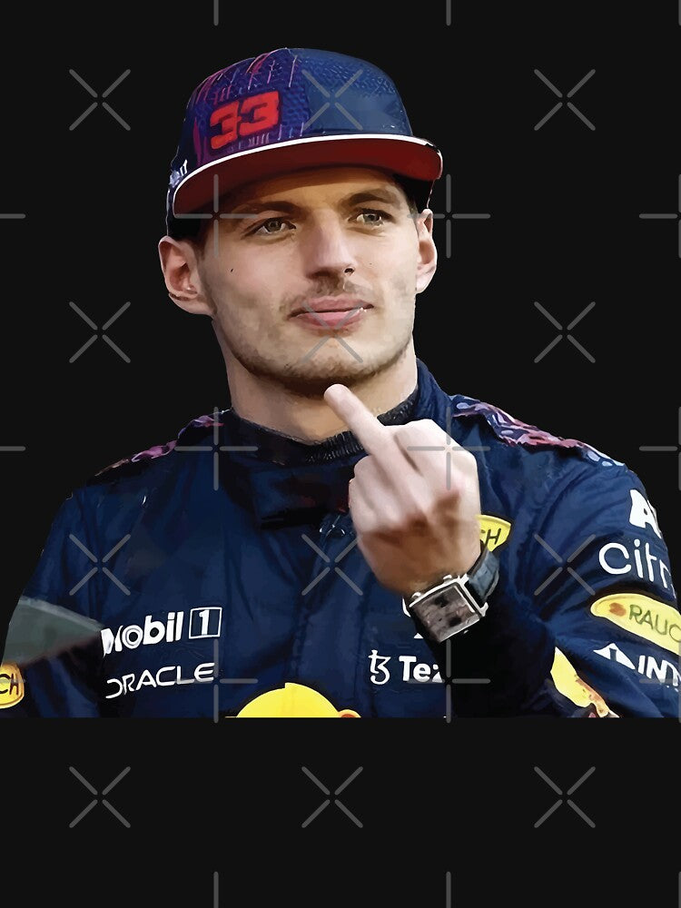 Max F1 Driver Middle Finger Meme Funny by FormulaGTee1