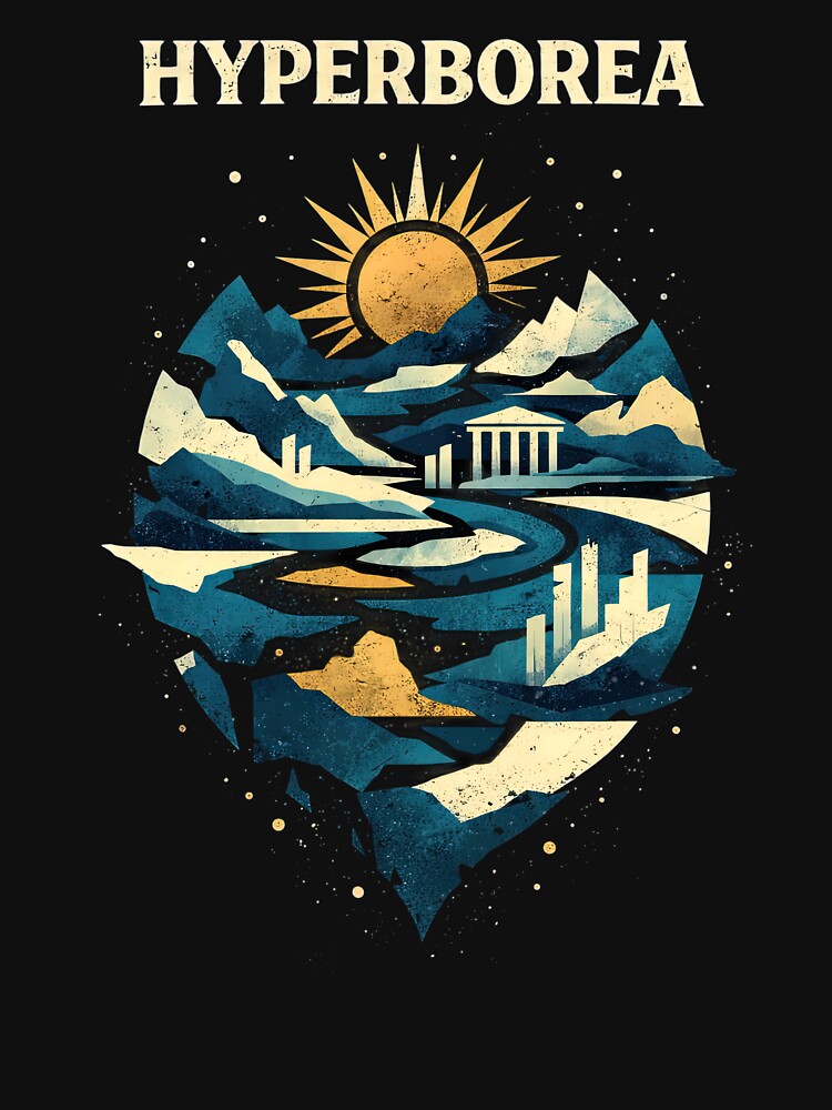 Hyperborea Mythic Lost Civilization Art by Retr0Tshirts