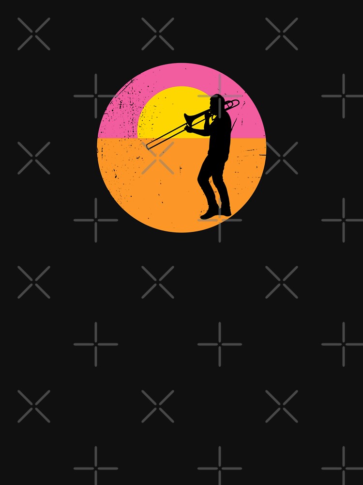 Endless Summer Trombone player silhouette by tdimillo