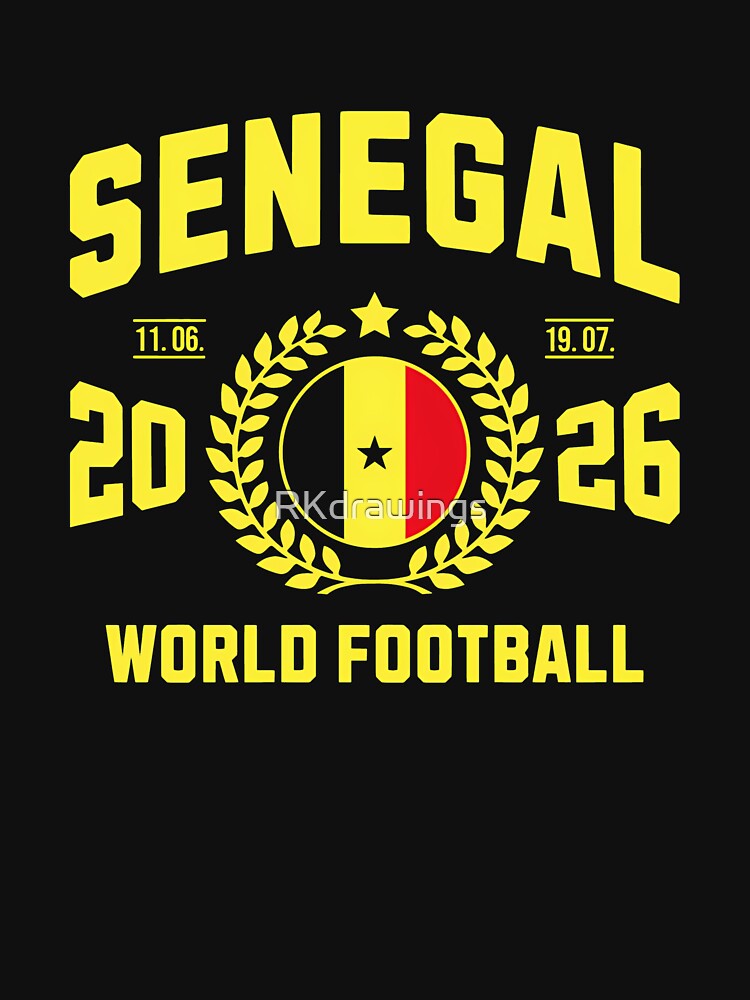 Senegal Football Supporter 2026 Badge Design T-Shirt_84075951 by RKdrawings