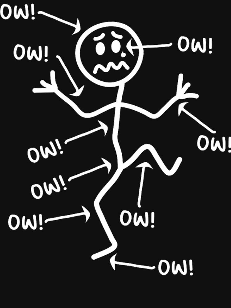 Ow Ow Ow Stick Character Figure Chronic Pain by TomatiLove