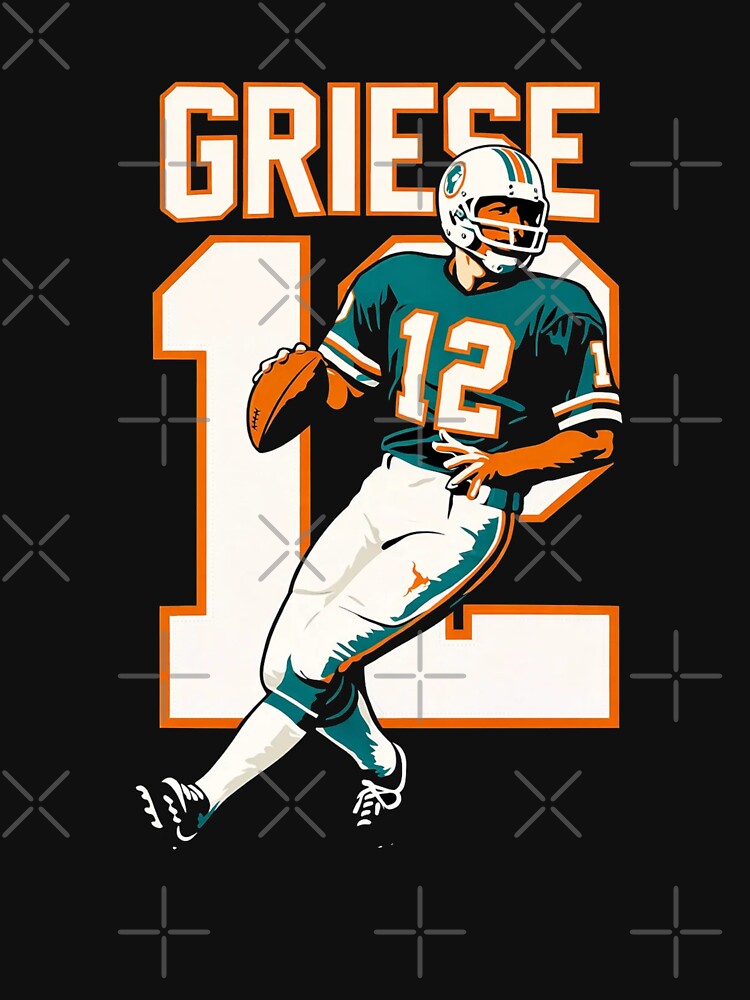 Bob Griese Miami Dolphins #12 Vintage Football Art by TheArtOfCar