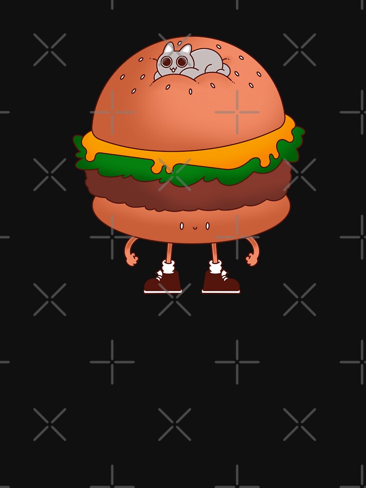 Burger And Cat by Artthree