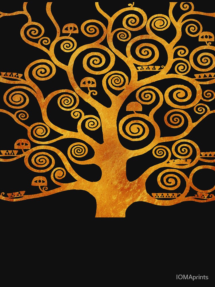 Klimt Tree Gold & Black by IOMAprints