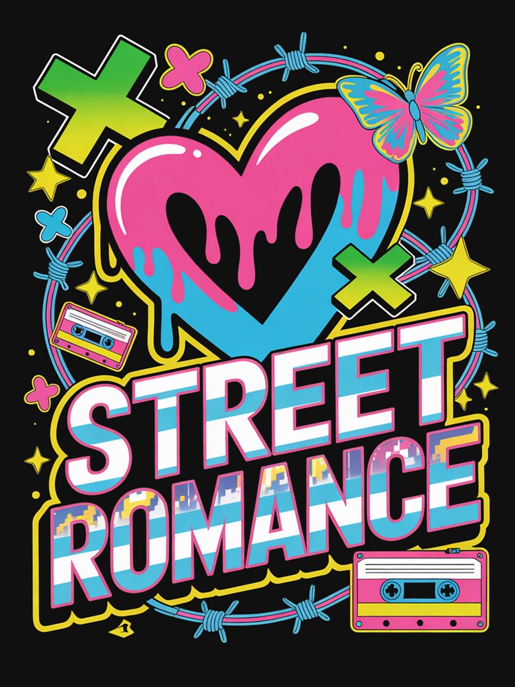 Street Romance 90s Dripping Heart Cassette Tape Barbed Wire Valentine's Day by DarylWelsh2024
