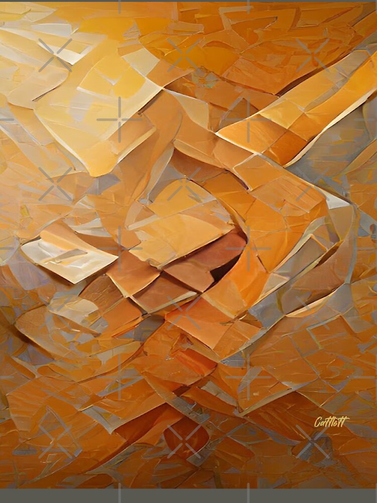 Modern Abstract Art - Orange Abstract by CattlettArt