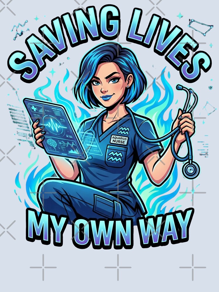 Aquarius Nurse – Saving Lives My Own Way Funny Unique Zodiac RN Gift Idea by Im-Ara