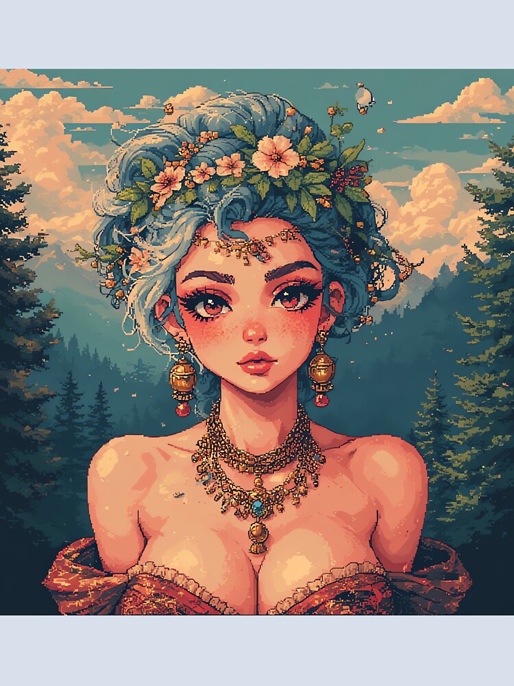 retro pixel Beautiful and Gorgeous girl by pexoboy