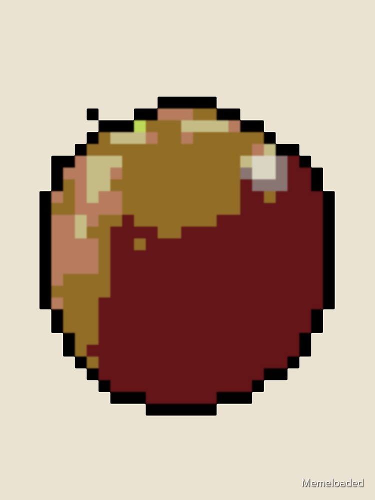 Pixel Art Brown Grape Fruit by Memeloaded