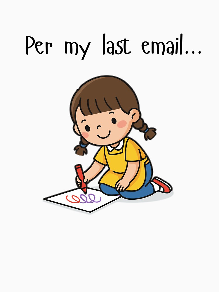 Per My Last Email Funny Office Illustration by Sophie's Favorites