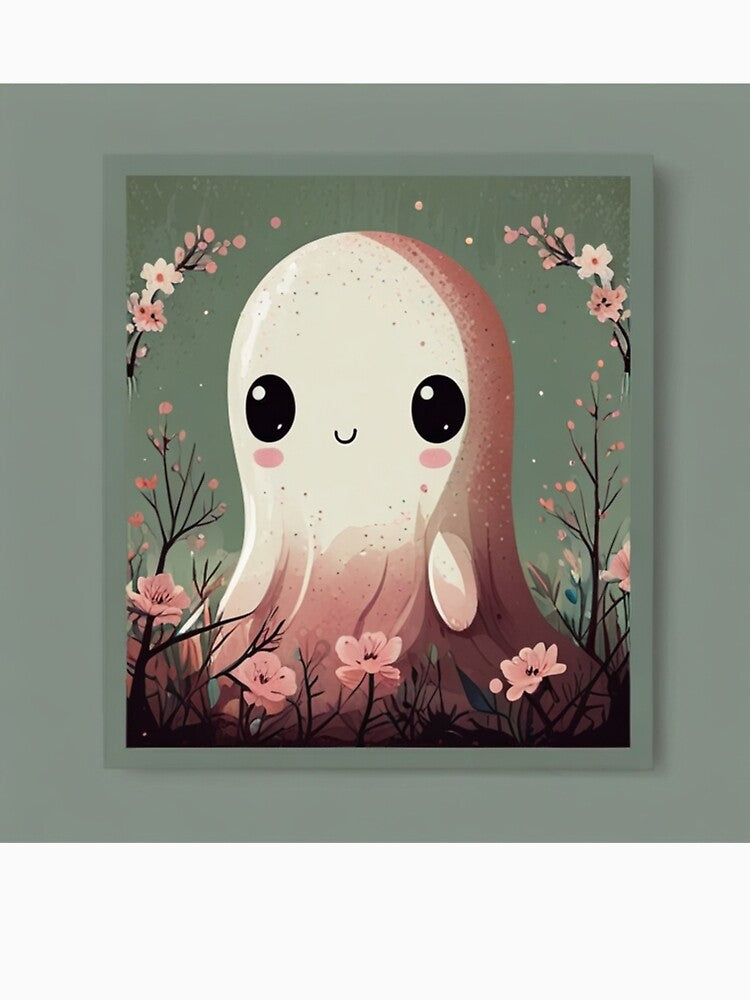 Funny Ghost Kawaii Cute | Ghost Kawaii Cute Humor Print by Joy-boy-op