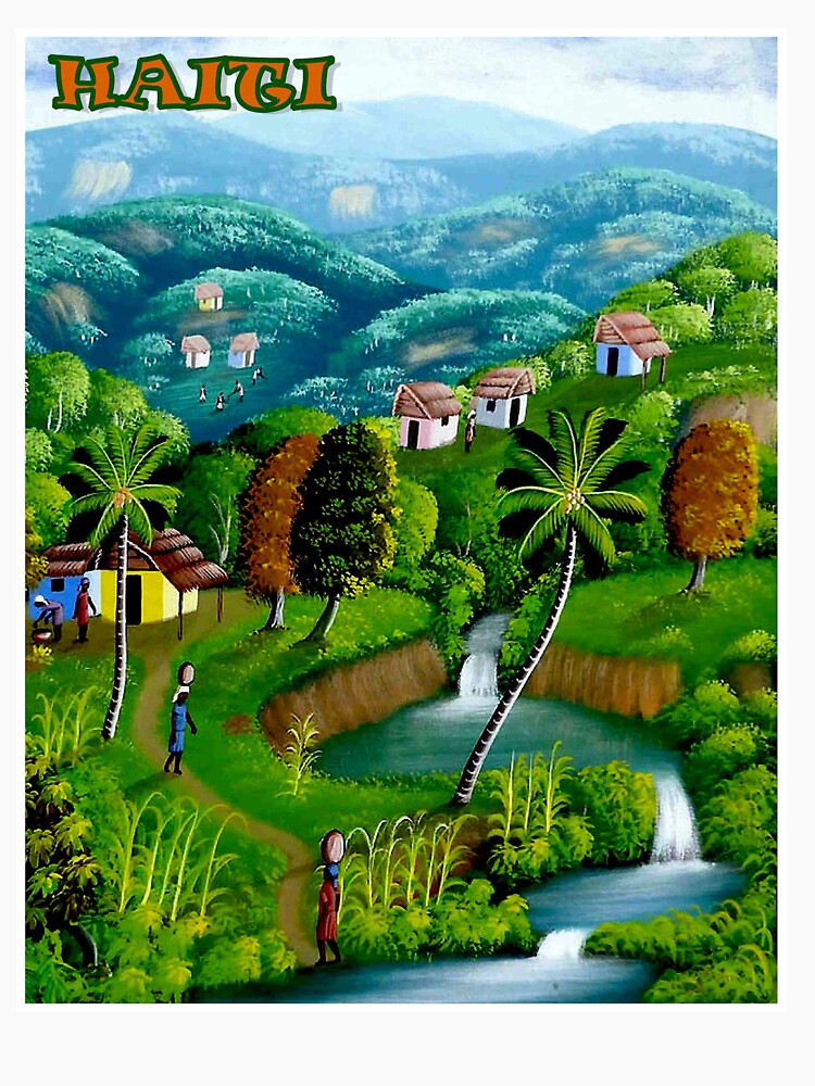 HAITI : Vintage Village Travel and Tourism Advertising Poster by posterbobs