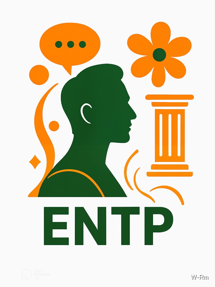 ENTP Personality Abstract Art – MBTI Design (Center Print) by W-Rm