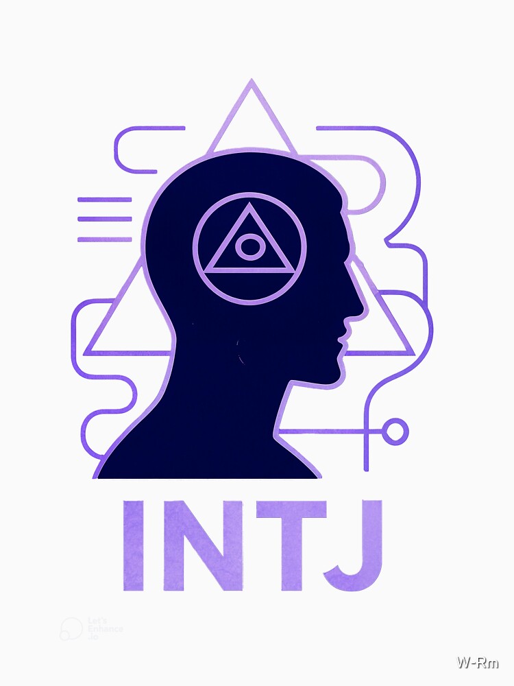 INTJ Personality Abstract Art – MBTI Design (Center Print) by W-Rm