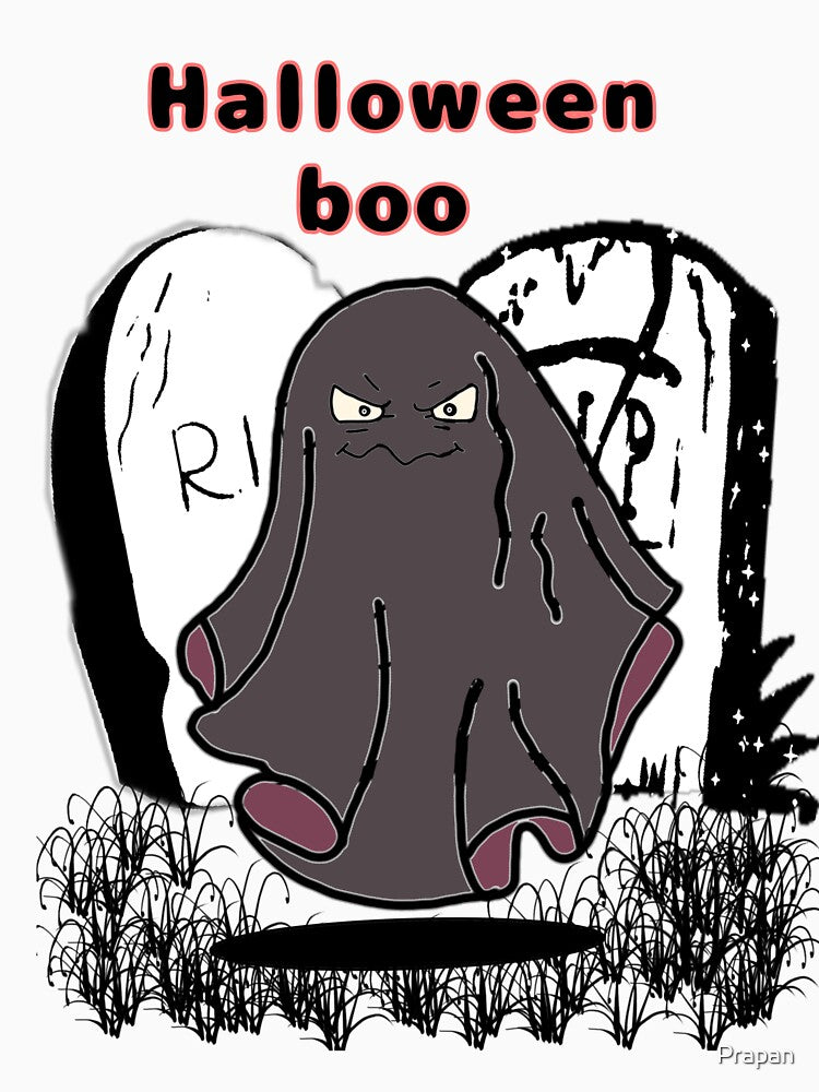 cute ghost halloween night by Prapan