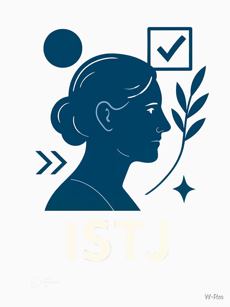 ISTJ Personality Abstract Art – MBTI Design (Center Print) by W-Rm