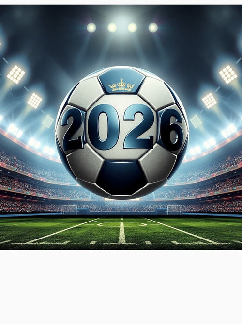 2026 Soccer Championship Stadium Metallic Soccer Ball Wallpaper by IntelliMindDesigns