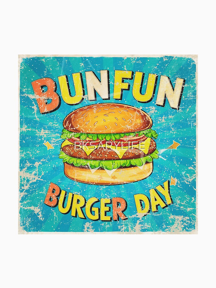 colorful burger day art with text by BKSARYLIFE