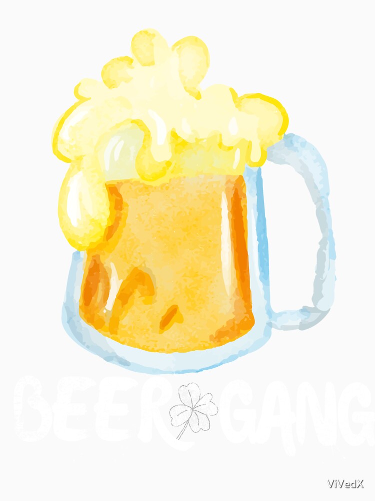 Funny Beer Gang T shirt for St. Patrick Day party by ViVedX