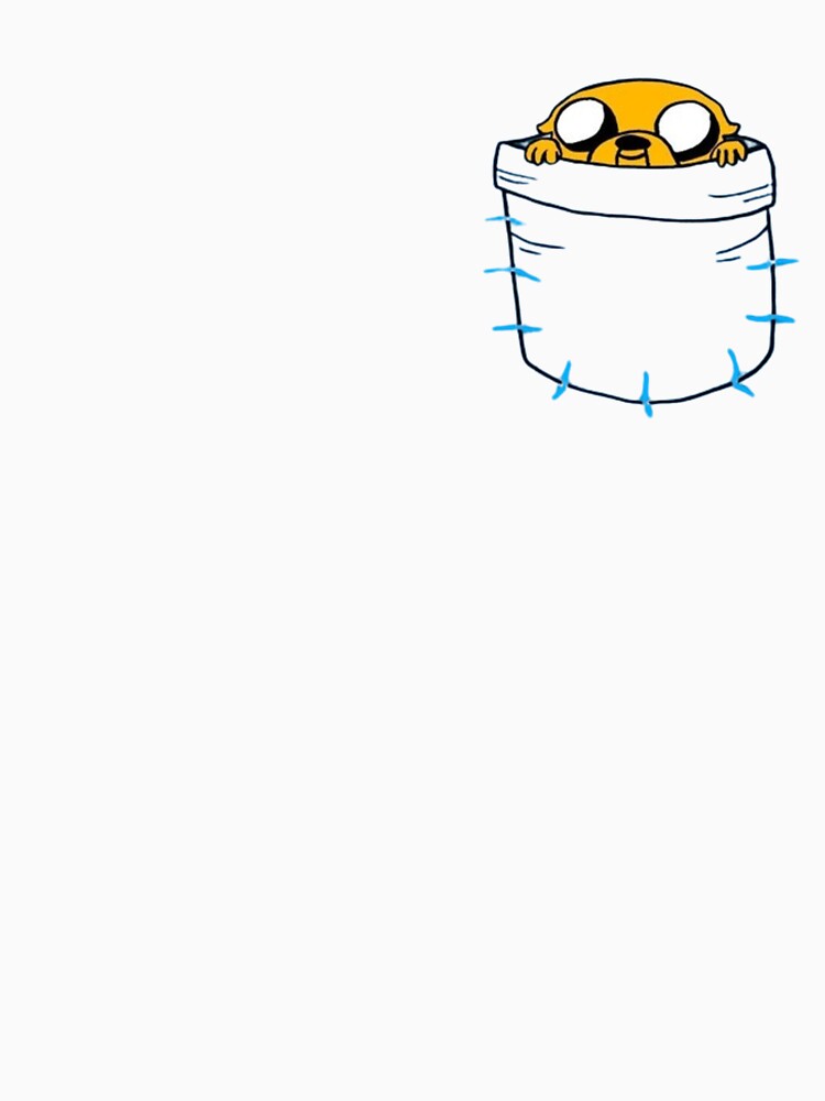 Creative print of Jake from Adventure Time in Finn's pocket by GardenGhostShop