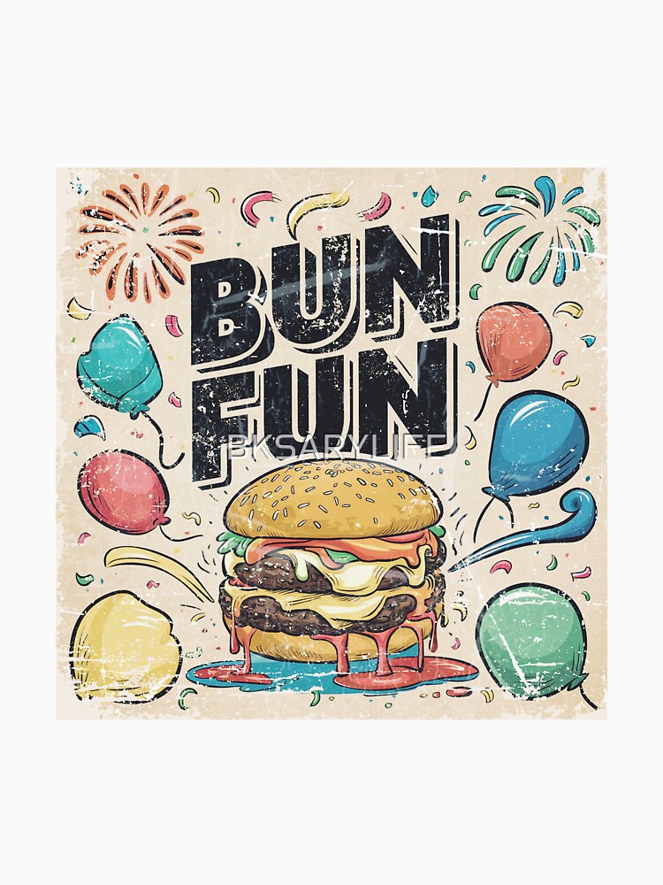 burger day art with text and classic vibe by BKSARYLIFE