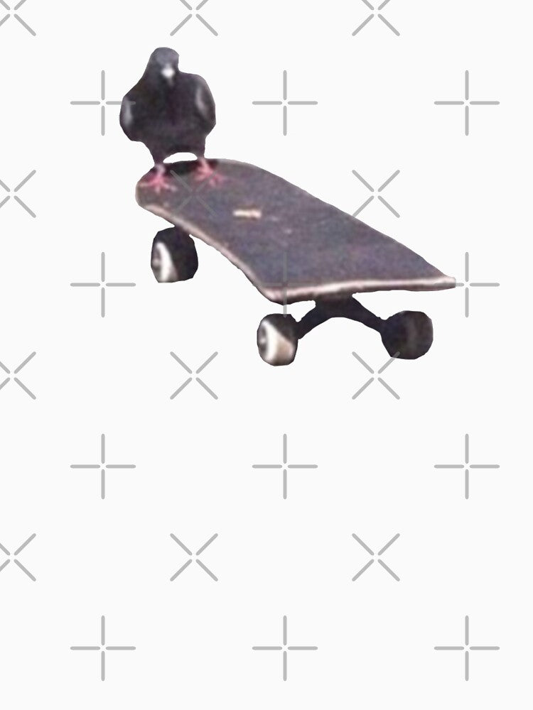 pigeon on a skateboard meme by jennachristen