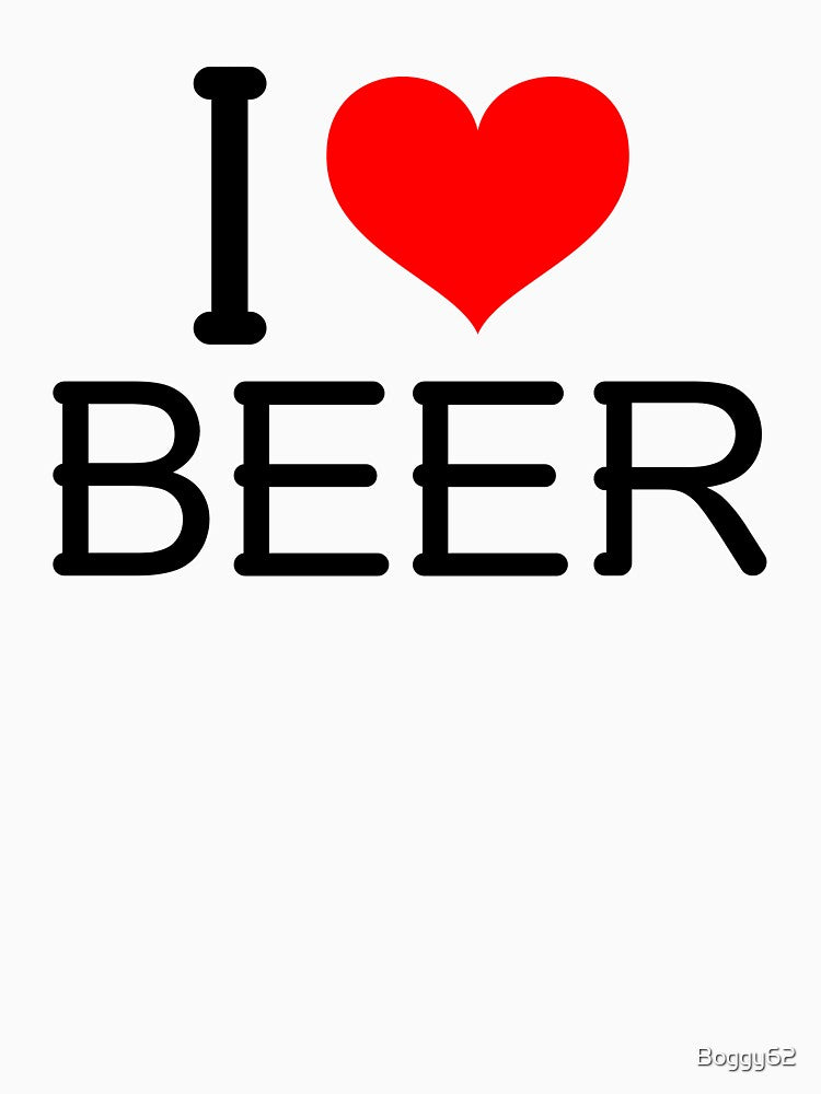 Text and heart stating love for beer by Boggy62