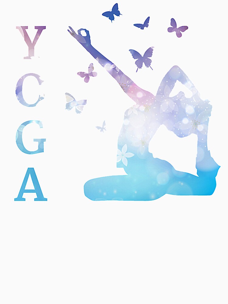Beautiful Yoga Pose With Butterfly's by ClothingSimple