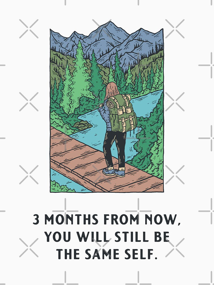 3 months from now you will still be the same self  |  unmotivated funny negative quote by Magic Mango