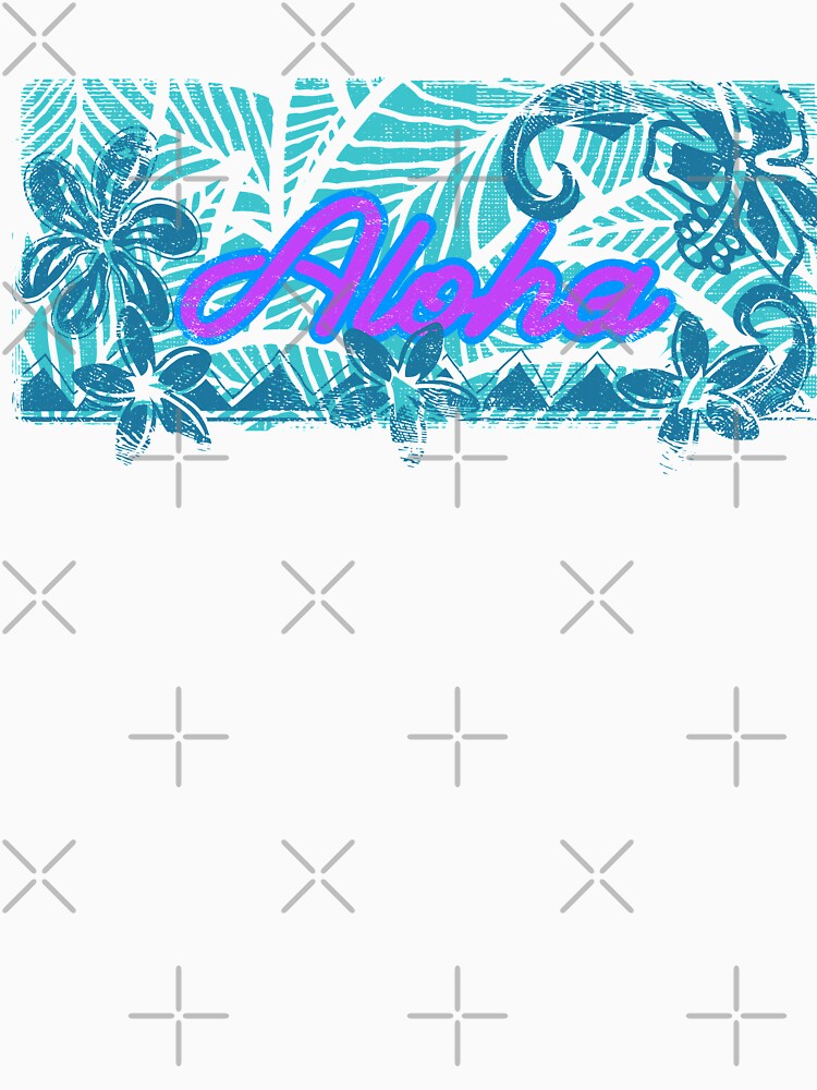 Vintage Distressed Inked Aloha Banner by sunnthreads