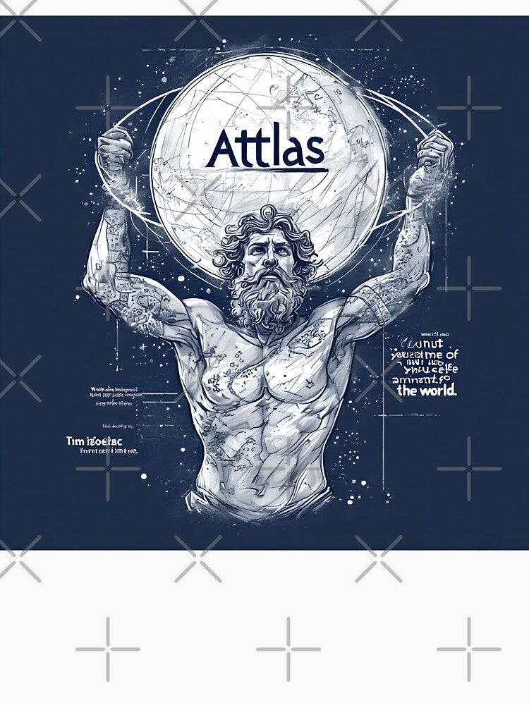 Atlas Titan T-Shirt - Cosmic Strength Design by Elevaura