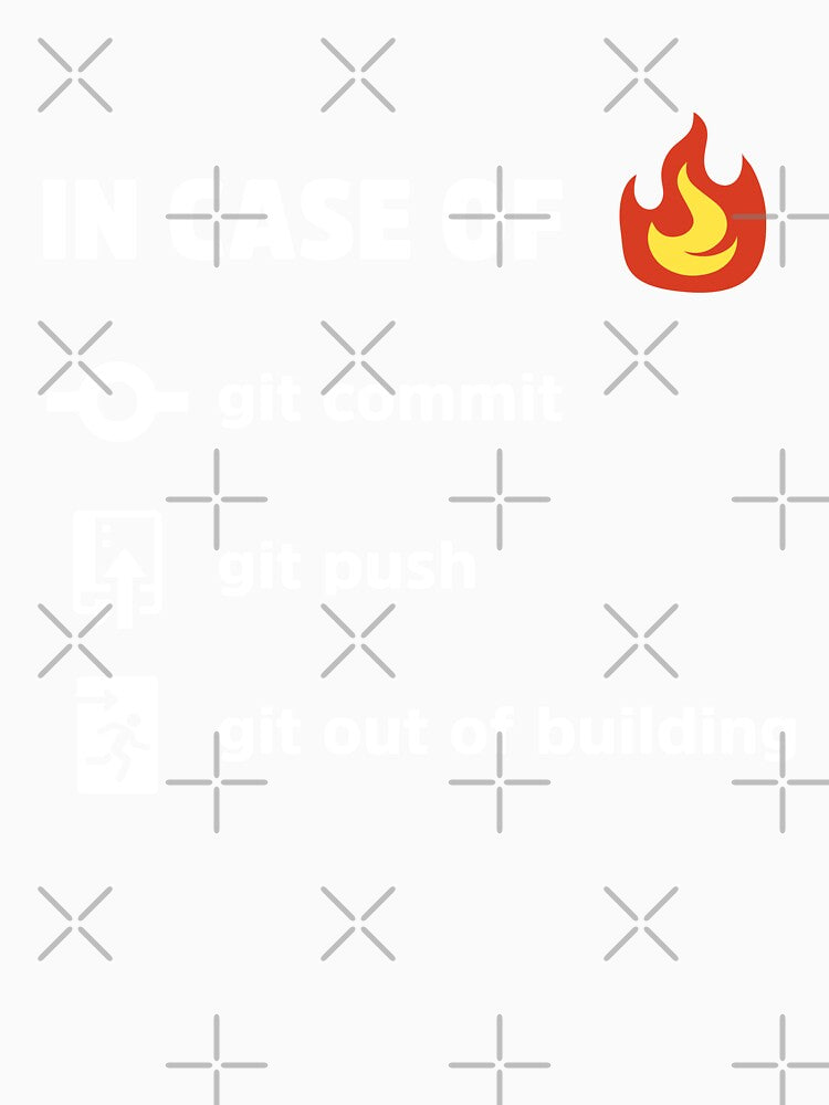 Use Git In Case of Fire v2 - Funny Programming Jokes - Dark Color by Programming Jokes