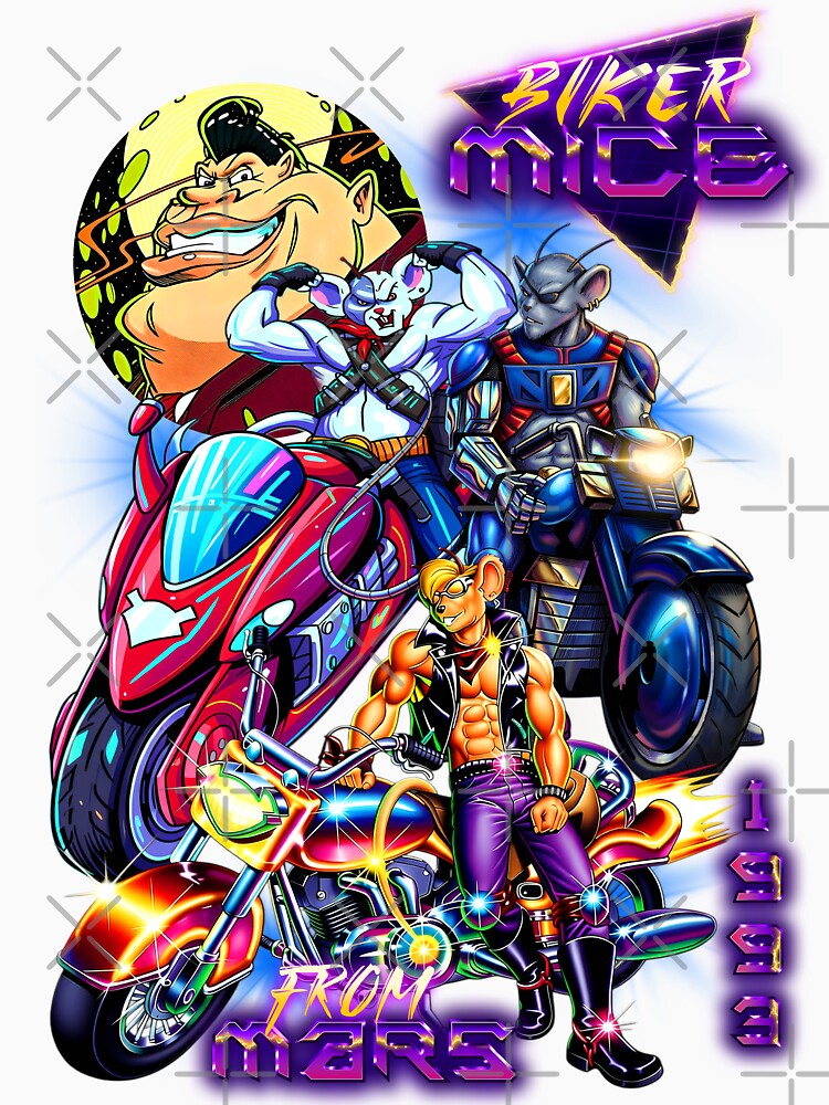 Biker Mice from Mars - Neon Retro Design by TheDarkVestiary
