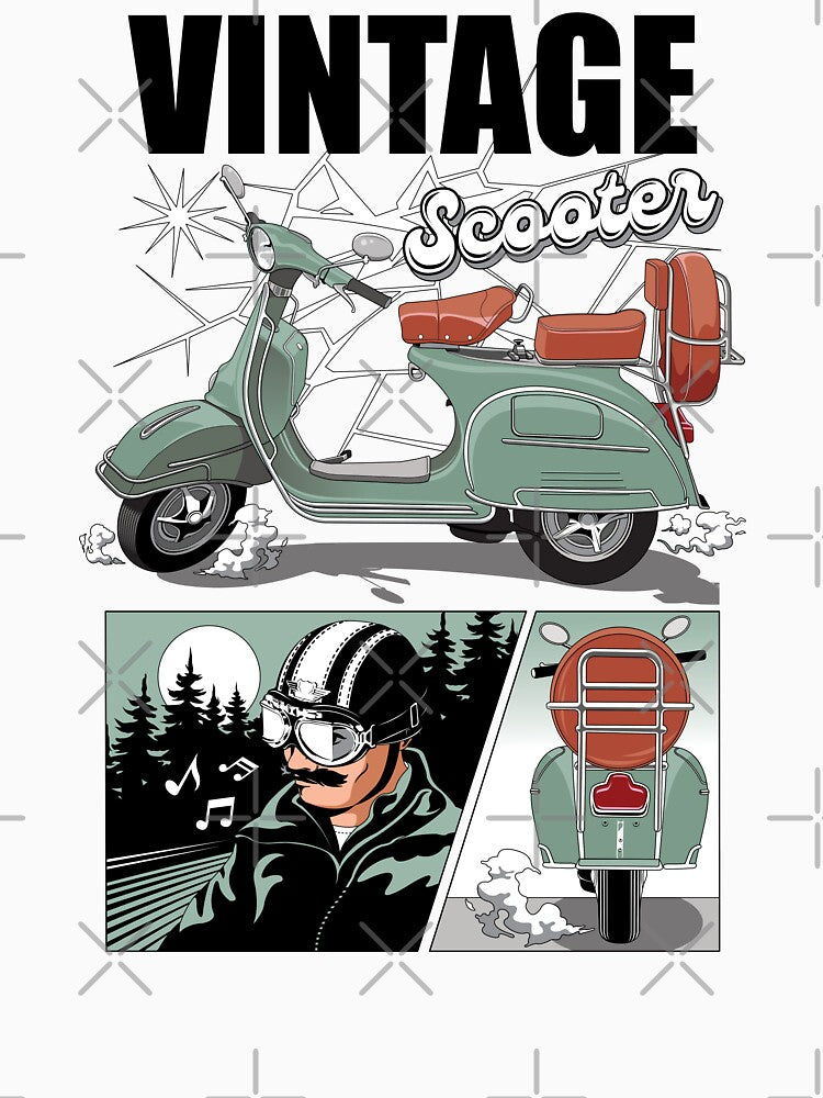 Roam to unknown with scooter japanese manga style color by SetthaSK